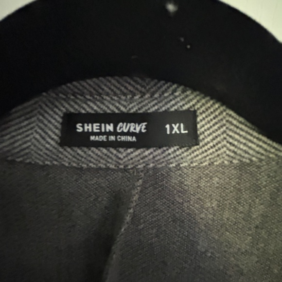 Ladies, gray swing blazer - Picture 2 of 4